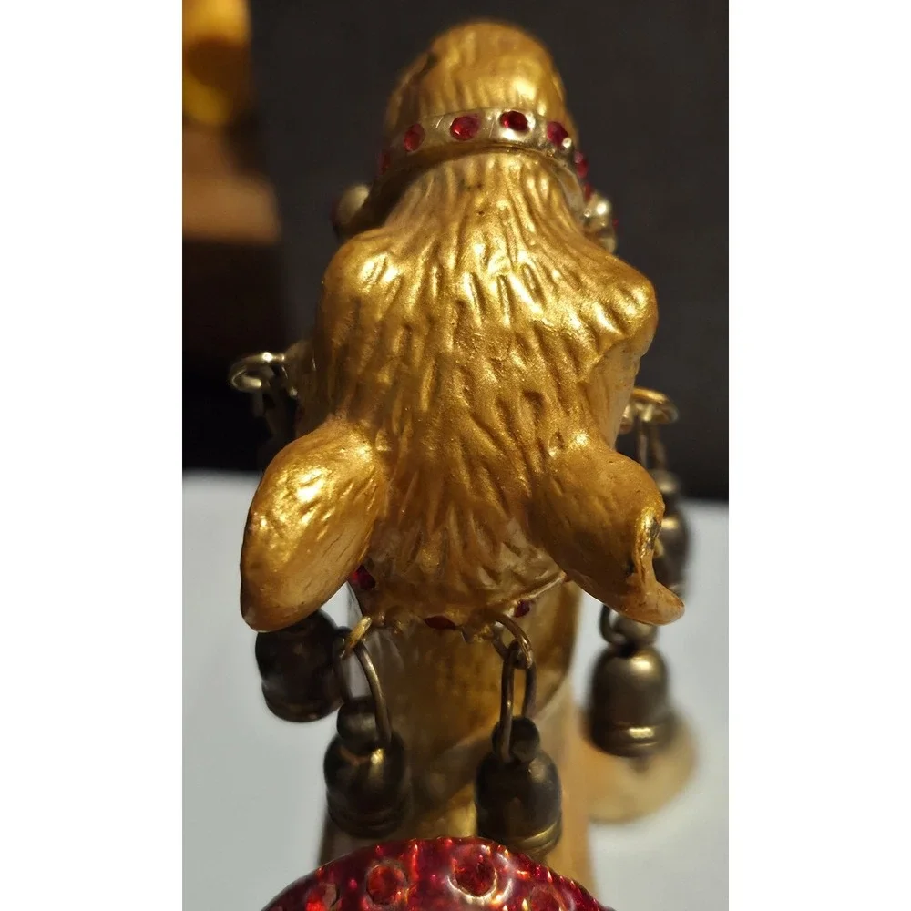 Vintage QIFU Trinket Box Camel Gold Tone Metal Enamel With‎ Jewels Rhinestone